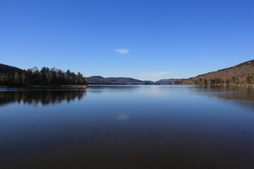 Peaceful lake in autumn