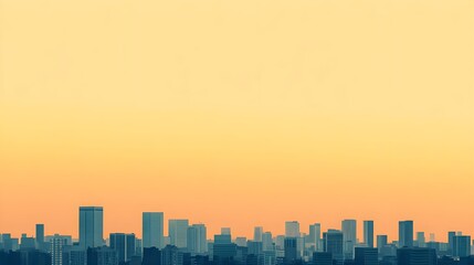 Fototapeta premium Cityscape Sunset Skyline