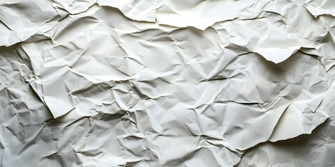Obraz premium Grungy backdrop with a white, creased paper texture and copy space image