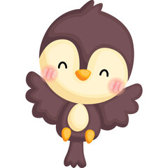 a vector of a cute bird
