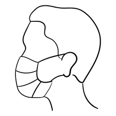 man wearing face mask