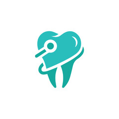 Dental icon logo design template isolated illustration