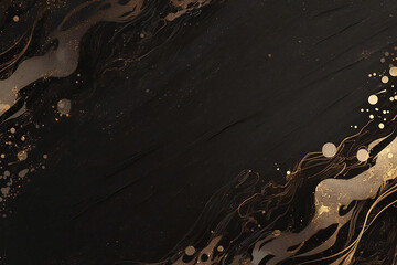 Golden Marble Abstraction
