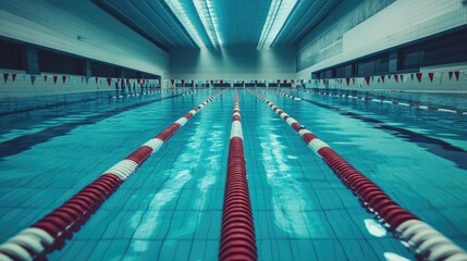 Competitive swimming pool in a sports facility
