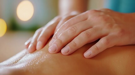 Naklejka premium Relaxing Massage Therapy for Stress Relief and Wellness