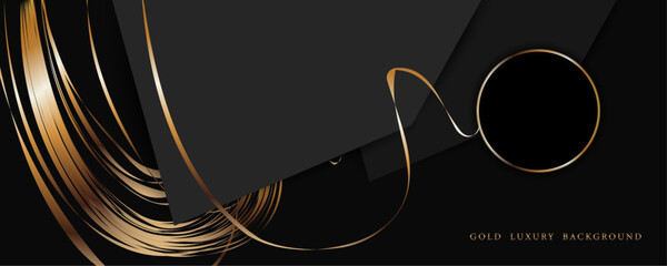 Christmas Gold luxury background design black background abstract shiny color golden