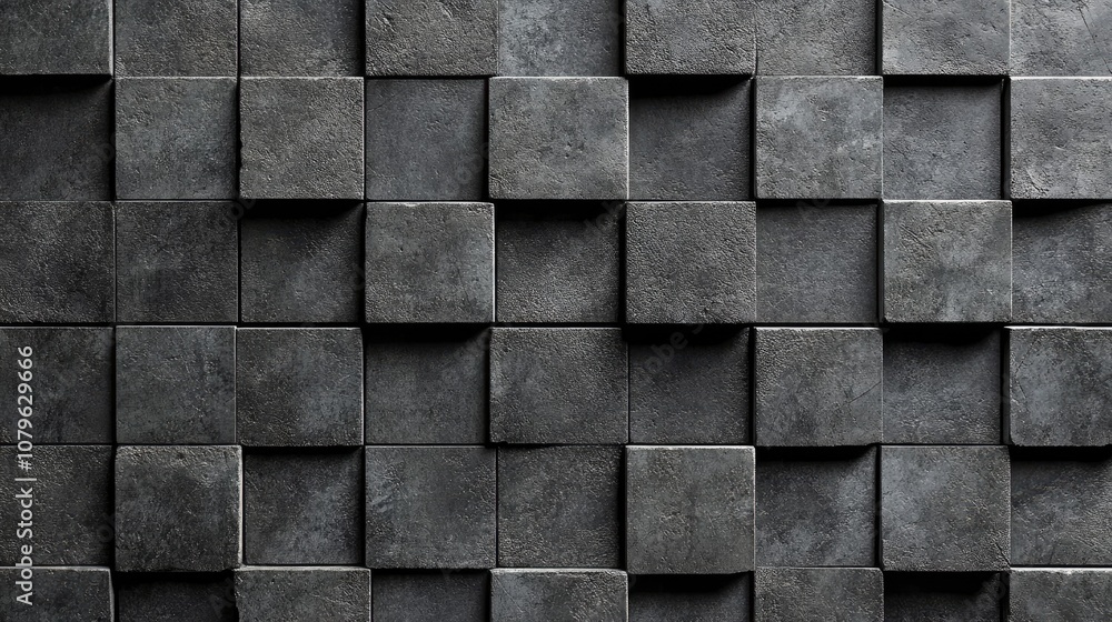 Aufkleber black stone concrete texture background in anthracite color with a square pattern