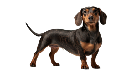 dachshund dog or wiener dog or sausage dog, badger dog and doxie short-legged dog on white , transparent background png 
