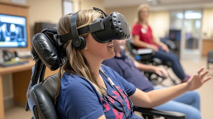 Innovative Virtual Reality System Used in Physical Therapy and Medical Rehabilitation for Improving Patient Recovery Mobility and Independent Function