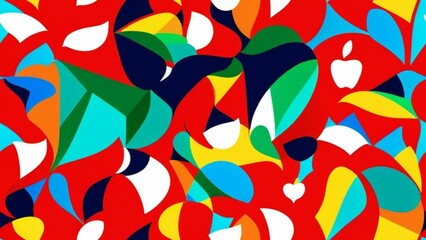 Abstract Seamless Colorful Floral Pattern for Wallpaper Design