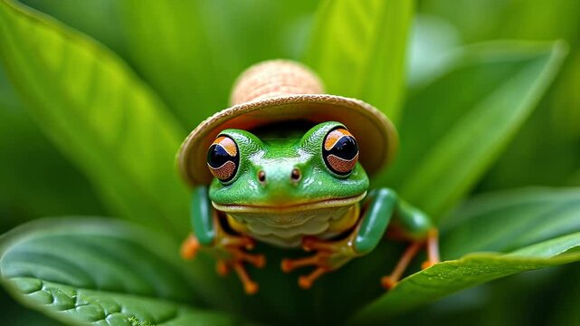 Frog Wearing a Hat