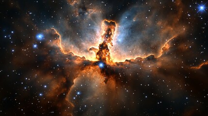 Obraz premium Cosmic Nebula Starry Night Celestial Clouds Galactic Dust Space Exploration