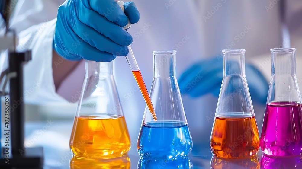 Aufkleber scientist researching and experimenting with energy storage solutions in a modern laboratory setting