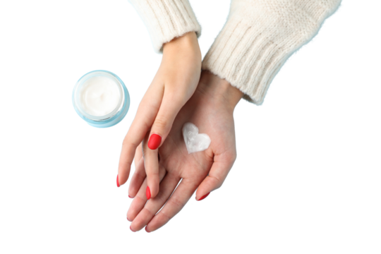 PNG, Christmas cosmetics, hand cream, isolated on white background.