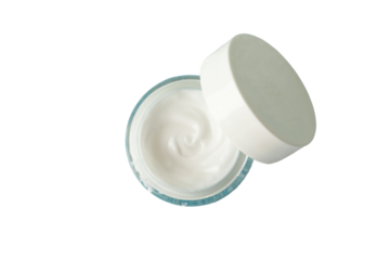 PNG, Christmas cosmetics, cream in a jar, isolated on a white background.