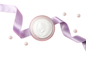 PNG, Christmas cosmetics, cream in a jar, isolated on a white background.