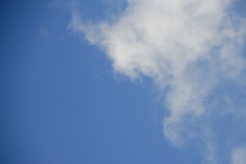 Clouds and blue sky on a sunny day.