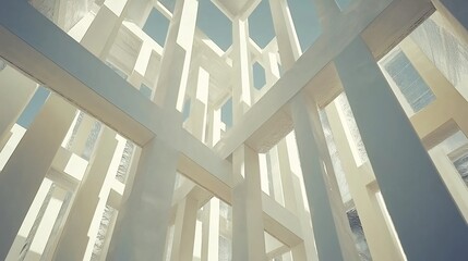 Fototapeta premium Vertical farming greenhouse with an innovative architectural design featuring natural lighting and energy efficient technology for sustainable agricultural production