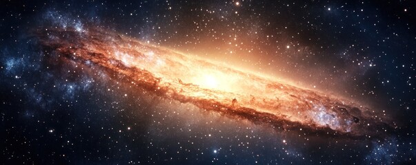 Fototapeta premium A stunning view of a galaxy, showcasing cosmic beauty and vastness of space.
