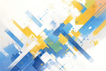 Geometric Abstract Colorful Composition