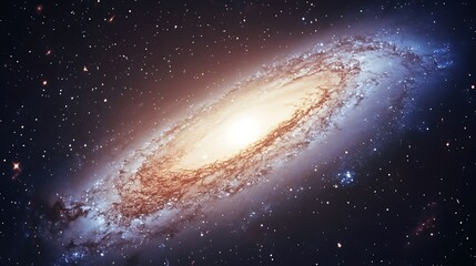 Fototapeta premium Galaxy with stars and nebula in deep space.