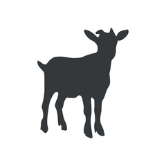 Goat silhouette vector design