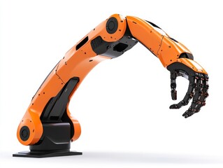Naklejka premium A robotic arm designed for industrial automation and precision tasks.