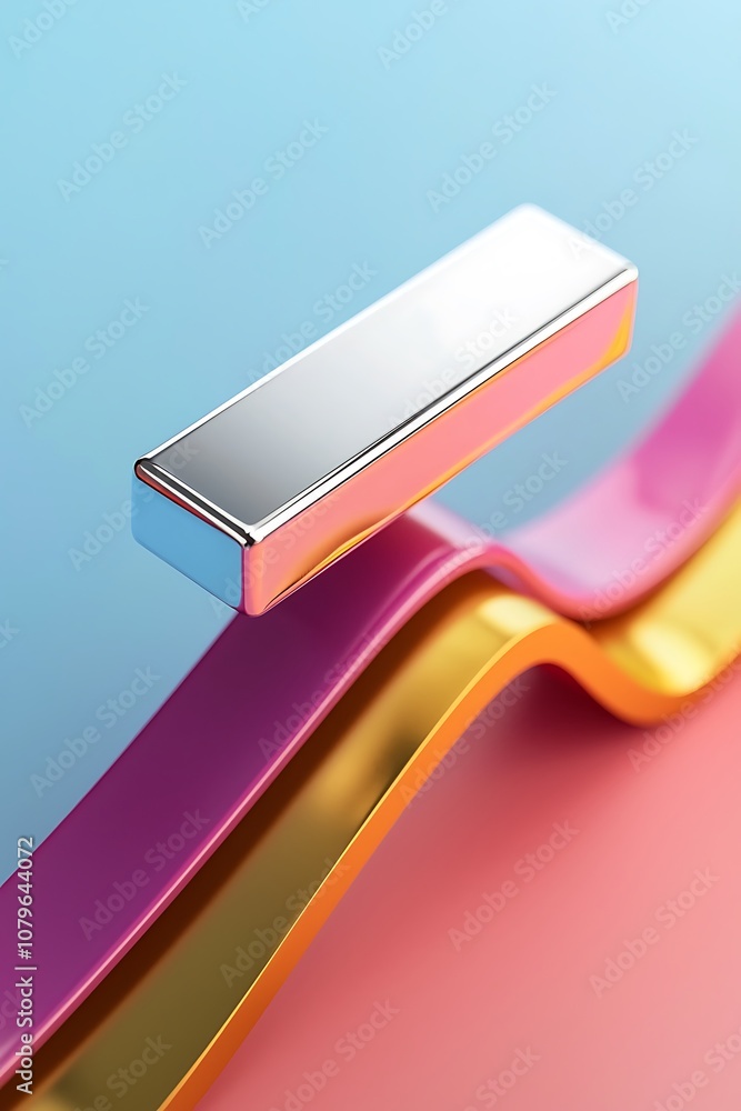 Poster modern abstract design with colorful wavy lines