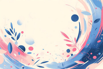 ピンクとブルーの優雅な流れ