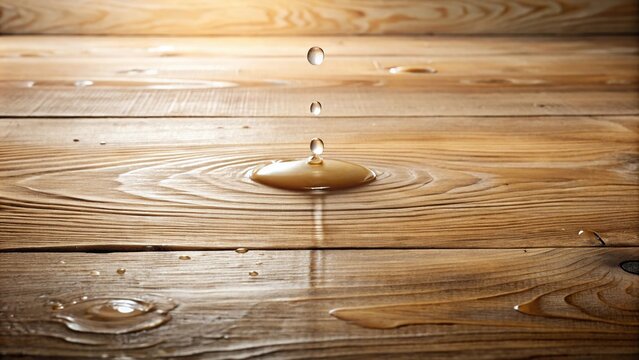 beige dripping water on a worn wooden floor, patina, rustic, water