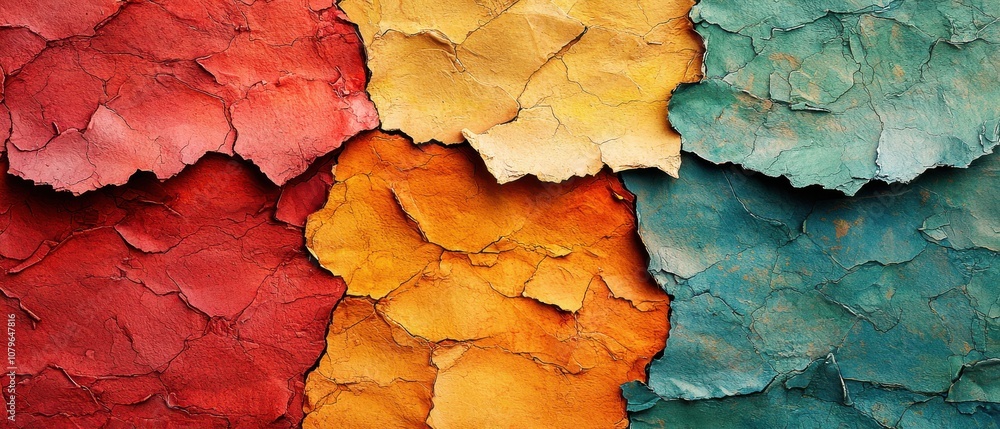 Poster crumpled paper art display colorful textured background abstract scrap design creative environment c