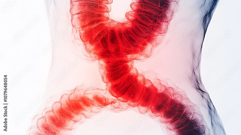 Poster visually striking abstract art design featuring a captivating composition of swirling flowing red hu