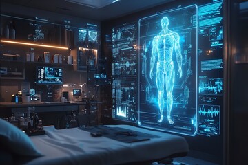 A virtual holographic interface for healthcare in the future. Generative Ai