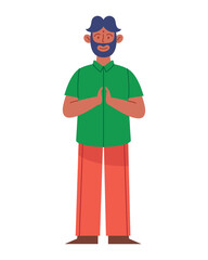 hindu bearded man standing
