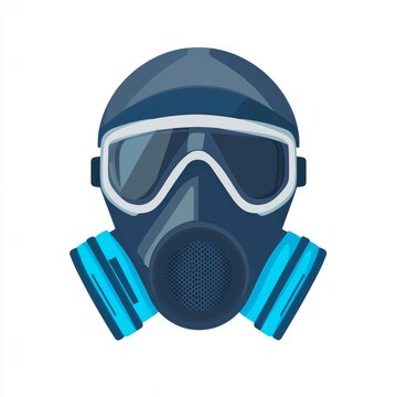 blue gas mask safety equipment clip art preview