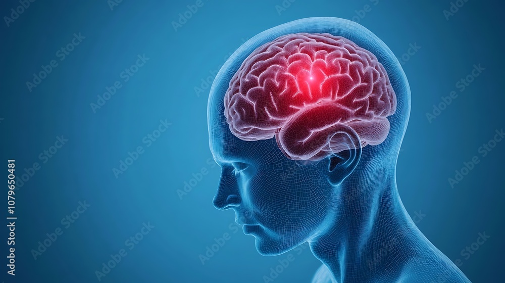 Poster detailed 3d showcasing the intricate anatomy and structure of the human brain highlighting key regio