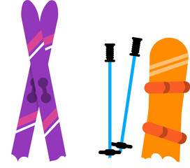 Winter outdoors Sports Illustration