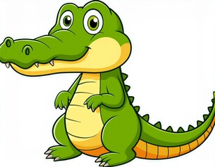 Fototapeta premium crocodile cartoon posing