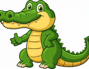 crocodile cartoon posing