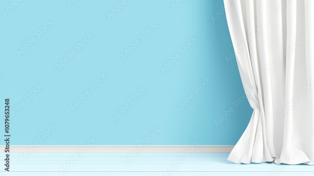 Aufkleber modern space-saving curtains with built-in storage in a bright room setting, ideal for small spaces 