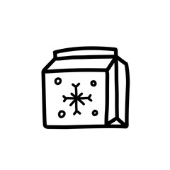 christmas shopping bag outline 