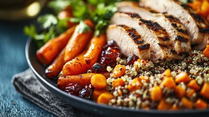 Grilled Chicken with Colorful Vegetable Medley