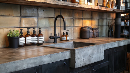 Industrial Chic Concrete Sink 