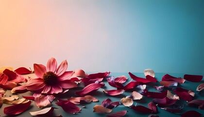 Obraz premium Natural macro shot. Wildflower petals, detailed color gradients, natural look, 3D illustration.