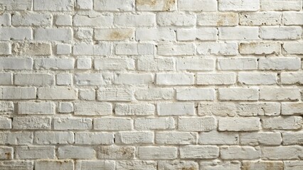 Fototapeta premium Vintage White Brick Wall Texture with Subtle Variations in Color and Mortar