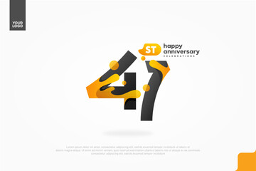 41st Anniversary icon with water splash