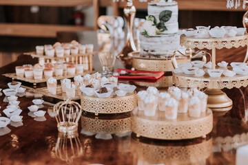 Table with desserts for a wedding