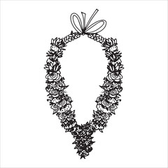 flower garland doodle