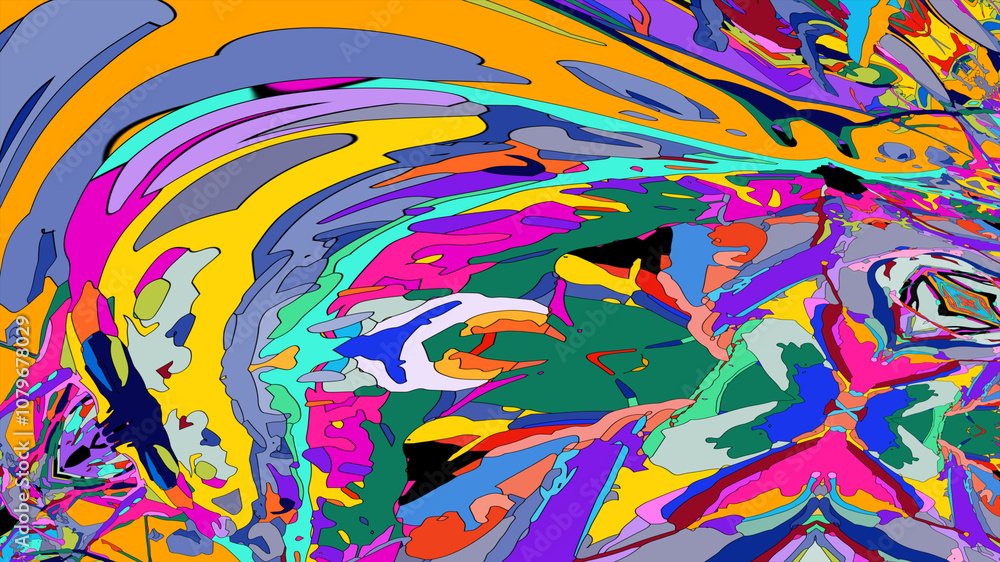 Poster abstract colorful background with circles