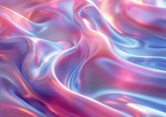 Obraz premium Elegant Holographic Foil Background with Flowing Cream Lines